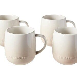 Le Creuset Stoneware Set of 4 Heritage Mugs, 13 oz. each, Meringue